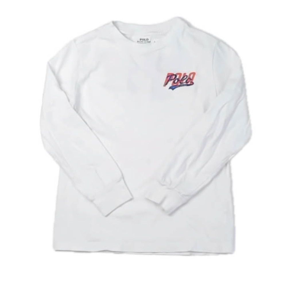Ralph Lauren Boys White Long Sleeve T-Shirt size: 7 Years